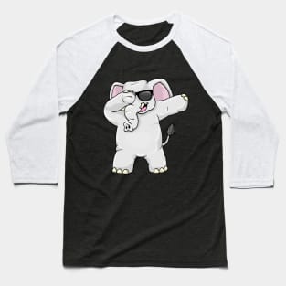 Elephant with Sunglasses at Hip Hop Dance Dab Baseball T-Shirt